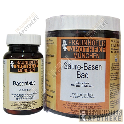 Bild 1 von Fraunhofers Basentabs 80 Tabl. + Basenbad 500g + Rezept 