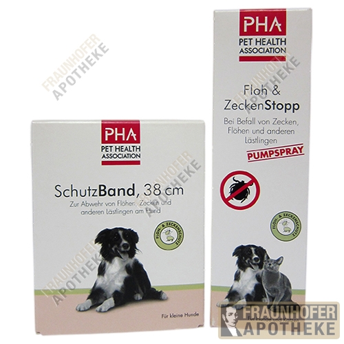 Bild 1 von PHA-Paket 2: Zeckenschutz Halsband Hund + Zecken- u. Floh-Stop Spray 125ml